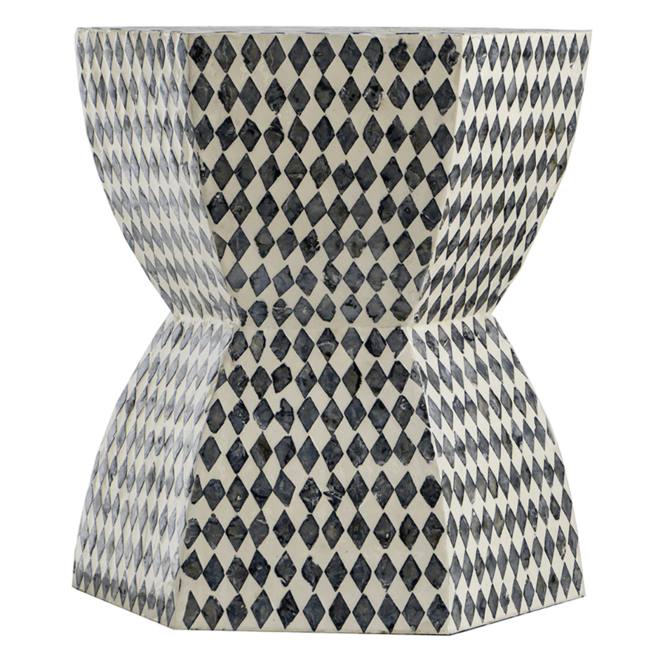 SOLARA HEXAGONAL CAPIZ PEDESTAL TABLE / STOOL