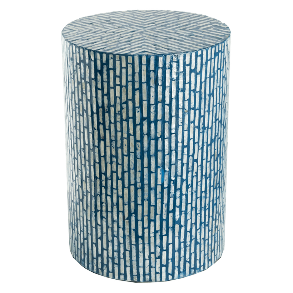 AZURE CAPIZ PEDESTAL TABLE / STOOL