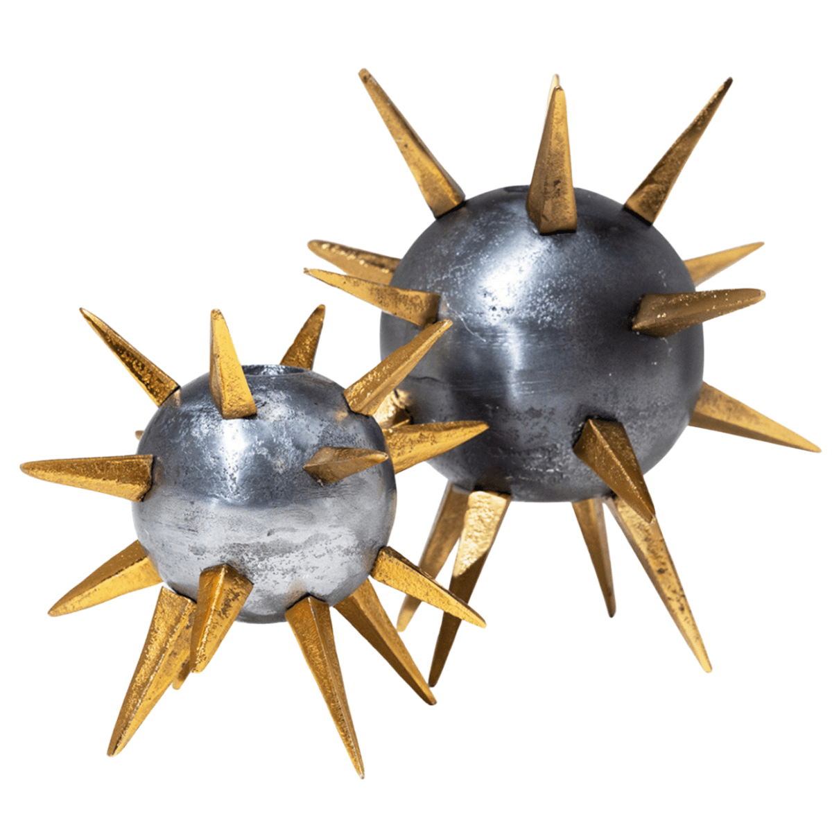 REBEL SPIKE CANDLEHOLDERS Set of 2